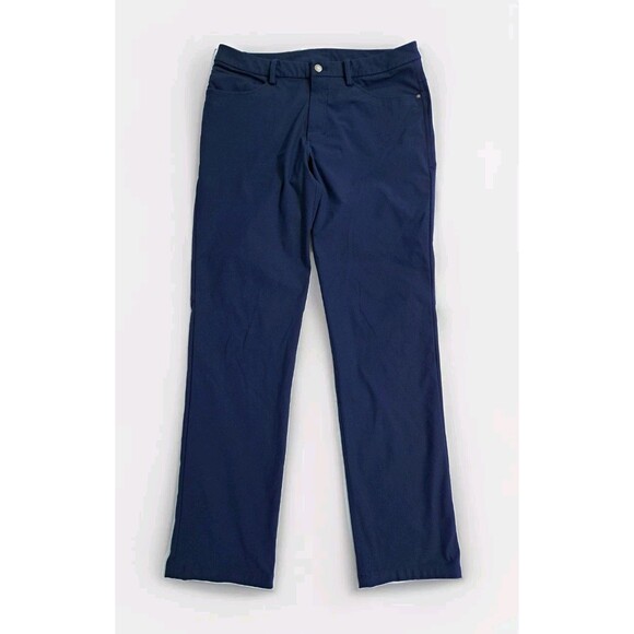 Lululemon Pants Mens 32x32 Navy Blue ABC Classic Warpstreme Chino Performance - Picture 1 of 9